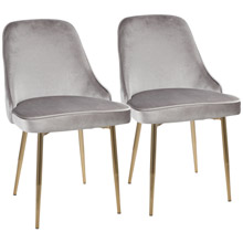 LumiSource DC-MARCL AU+SV2 Marcel Dining Chairs (Set of 2)