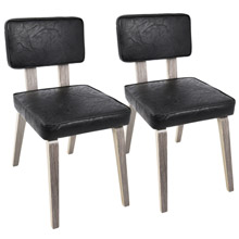 LumiSource DC-NNZ LGY+BK2 Nunzio Dining Chairs (Set of 2)