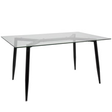 LumiSource DT-CLRA BK+CL Clara Dining Table