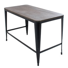 LumiSource OFD-PIA BK+E Pia Wood Top Desk