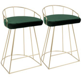 Contemporary Canary Counter Stools (Set of 2) - LumiSource B26-CNRY AU+GN2