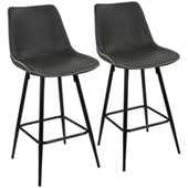 Industrial Durango Counter Stools (Set of 2) - LumiSource B26-DRNG BK+GY2