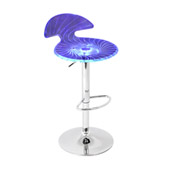 Contemporary Spyra LED Color Changing Bar Stool - LumiSource BS-SPYRA PC