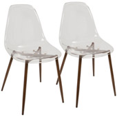 Clara Dining Chairs (Set of 2) - LumiSource CH-CLRA WL+CL2