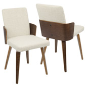 Carmella Dining Chairs (Set of 2) - LumiSource CH-CRML WL+CR2