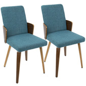 Carmella Dining Chairs (Set of 2) - LumiSource CH-CRML WL+TL2