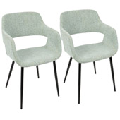 Margarite Chairs (Set of 2) - LumiSource CH-MARG BK+LGN2