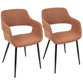 Margarite Chairs (Set of 2) - LumiSource CH-MARG BK+O2