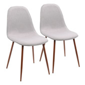 Pebble Dining Chairs (Set of 2) - LumiSource CH-PEB WL+GY2