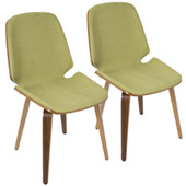 Serena Dining Chairs (Set of 2) - LumiSource CH-SER WL+GN2