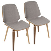 Serena Dining Chairs (Set of 2) - LumiSource CH-SER WL+LGY2