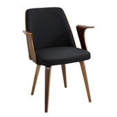 Mid-Century Modern styling Verdana Chair - LumiSource CH-VRDNA WL+BK