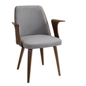 Mid-Century Modern styling Verdana Chair - LumiSource CH-VRDNA WL+GY