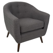 Mid-Century Modern styling Rockwell Armchair - LumiSource CHR-AH-RKWL GY