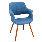 Mid-Century Modern styling Vintage Flair Chair - LumiSource CHR-JY-VFL BU