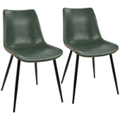 Durango Dining Chairs (Set of 2) - LumiSource DC-DRNG BK+GN2