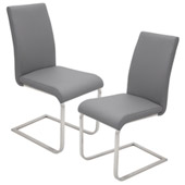 Contemporary Foster Dining Chairs (Set of 2) - LumiSource DC-FSTR GY2