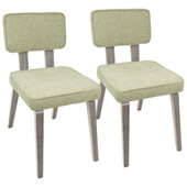 Mid-Century Modern styling Nunzio Dining Chairs (Set of 2) - LumiSource DC-NNZ LGY+LGN2