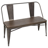 Industrial Oregon Dining Bench - LumiSource DC-TW-OR BENCH