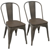 Industrial Oregon Dining Chairs (Set of 2) - LumiSource DC-TW-OR DKESP2