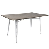 Industrial Oregon Rectanglular Dining Table - LumiSource DT-6036OR VW+E