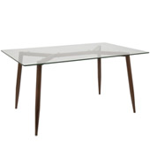 Mid-Century Modern styling Clara Dining Table - LumiSource DT-CLRA WL+CL