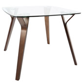 Mid-Century Modern styling Folia Dining Table - LumiSource DT-FOLIA WL+CL