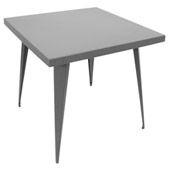 Industrial Austin Metal Dining Table - LumiSource DT-TW-AU3232 GY
