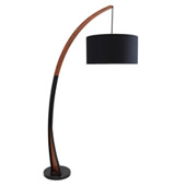 Contemporary Noah Floor Lamp - LumiSource LS-NOAHFL WL+BK
