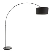 Contemporary Salon Arc Floor Lamp - LumiSource LS-SALFL BK+BK