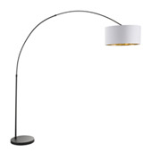 Contemporary Salon Arc Floor Lamp - LumiSource LS-SALFL BK+WAU