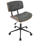 Mid-Century Modern styling Lombardi Office Chair - LumiSource OC-JY-LMB WL+GY