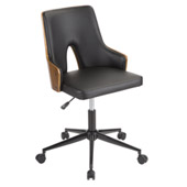 Mid-Century Modern styling Stella Office Chair - LumiSource OC-STLA WL+BK