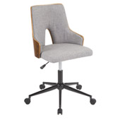 Mid-Century Modern styling Stella Office Chair - LumiSource OC-STLA WL+GY