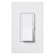 Lutron DVF-103P-WH Diva 120V 8A 3-Way/Single Pole Fluorescent/LED 3-Wire Ballast/Driver Dimmer