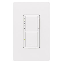 Lutron MA-L3S25-WH Maestro 120V Single Pole Incandescent Dual 300W Dimmer and 2.5A Digital Switch