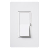 Diva 120V 150W(CFL) to 600W(Incand.) 3-Way/Single Pole C-L Dimmer - Lutron DVCL-153P-WH