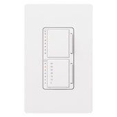 Maestro 120V Single Pole Incandescent Dual 300W Dimmer and 2.5A Timer - Lutron MA-L3T251-WH