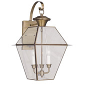 Traditional Westover Outdoor Wall Mount Lantern - Livex Lighting 2381-01