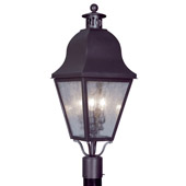 Traditional Amwell Outdoor Post Mount - Livex Lighting 2556-07