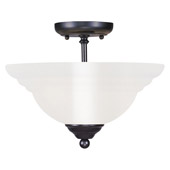Traditional North Port Semi-Flush Ceiling Fixture - Livex Lighting 4259-04
