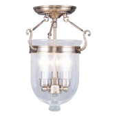 Traditional Jefferson Semi-Flush Ceiling Fixture - Livex Lighting 5081-01