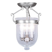 Transitional Jefferson Semi-Flush Ceiling Fixture - Livex Lighting 5081-91