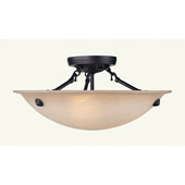 Traditional Milan Semi Flush Ceiling Fixture - Livex Lighting 5625-07