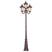 Traditional Oxford Outdoor Four Light Lamp Post - Livex Lighting 7669-58