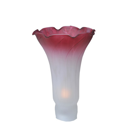 Meyda 10159 Favrile Large Pink/White Lily Lamp Shade