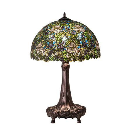 Meyda 115262 Tiffany Trillium & Violet 31" High Table Lamp