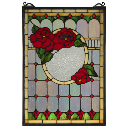 Meyda 119443 Morgan Rose Stained Glass Window