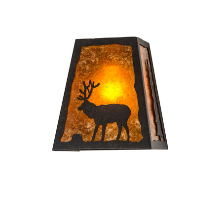 Meyda 120132 Lone Stag 8" Wide Wall Sconce