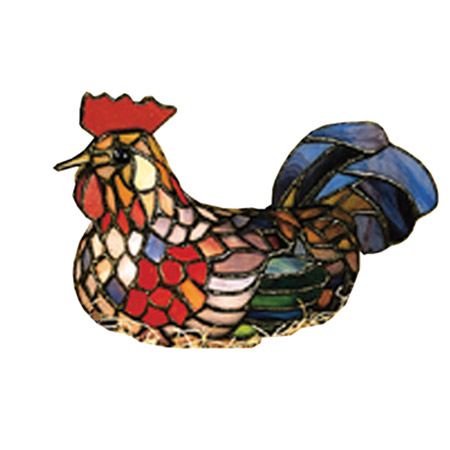Meyda 12122 Tiffany Rooster Accent Lamp